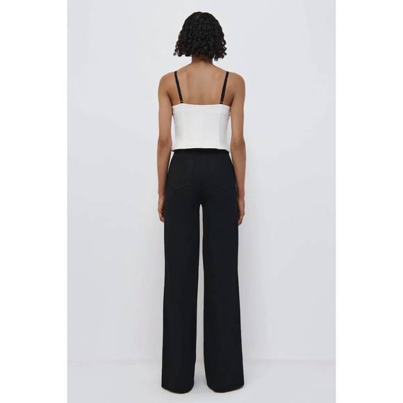 NEW JONATHAN SIMKHAI kassandra stretch bootcut pant in black - Picture 4 of 4
